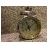 Collection of 5 Vintage Wind-Up Alarm Clocks Mixed Brands