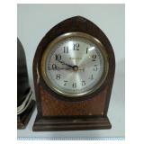 Pair of Vintage Electric Mantel Clocks - Telechron and Bulova
