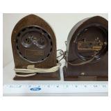 Pair of Vintage Electric Mantel Clocks - Telechron and Bulova