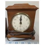 Collection of 3 Vintage Wood Mantle Clocks Raymond Telechron Seth Thomas