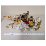 Collection of 14 Vintage Ceramic Bird Figurines and Planters