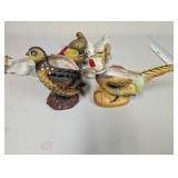 Collection of 14 Vintage Ceramic Bird Figurines and Planters