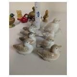 Collection of 14 Vintage Ceramic Bird Figurines and Planters