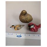 Collection of 14 Vintage Ceramic Bird Figurines and Planters