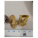 Collection of 14 Vintage Ceramic Bird Figurines and Planters