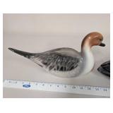 Pair of Hand-Painted Duck and Loon Ceramic Planters