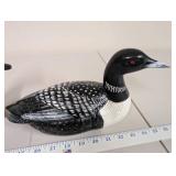 Pair of Hand-Painted Duck and Loon Ceramic Planters