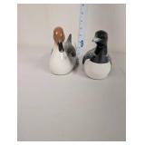Pair of Hand-Painted Duck and Loon Ceramic Planters