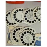 View-Master Red Viewers and Assorted Reel Collection with Original Boxes