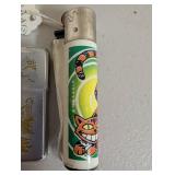 Group of 4 Vintage and Modern Lighters Including Camel, Croc Pattern, Hunter Design, and Cat Motif