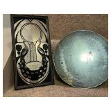 Collection of 5 Vintage Mirrors and Art Glass Panels