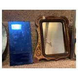 Collection of 5 Vintage Mirrors and Art Glass Panels