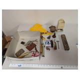 Collection of Vintage Hand Tools, Belt Buckle, and Small Collectibles