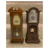 Set of 2 Vintage Wall Clocks with Pendulums