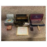 Collection of Vintage Electric Shavers and Razors with Accessories