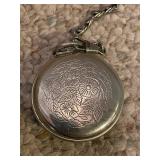 Elgin and Westclox Pocket Watch Set with Chains