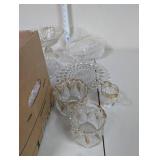 Collection of Vintage Pressed Glass and Crystal Bowls and Dishes