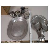 Collection of Pewter Tableware and Lobster Dish