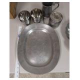 Collection of Pewter Tableware and Lobster Dish