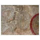 Collection of Vintage Pressed Glass Serving Bowls and Dishes