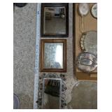 Lot of Decorative Mirrors Including Round and Rectangular Styles