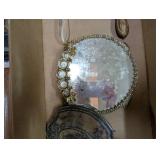 Lot of Decorative Mirrors Including Round and Rectangular Styles