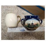 Collection of Vintage Porcelain and China Dishes, Bowls, and Cups