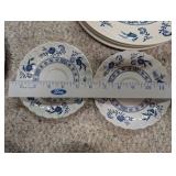 Collection of Blue and White Porcelain Plates, Bowls, and Accessories
