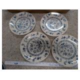 Collection of Blue and White Porcelain Plates, Bowls, and Accessories