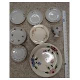 Collection of Vintage Floral China Saucers and Cup Assorted Patterns