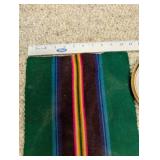 Collection of Vintage Decorative Items Including Art of Chokin Plate, Brass Vases, and Textiles