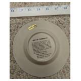 Collection of Vintage Decorative Items Including Art of Chokin Plate, Brass Vases, and Textiles