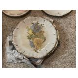 Assorted Vintage Decorative Plates and Ceramic Oyster Platter