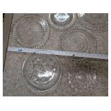 Collection of Vintage Glass and Porcelain Tableware Including Plates, Pitchers, and Decorative Dishes