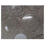 Collection of Vintage Glass and Porcelain Tableware Including Plates, Pitchers, and Decorative Dishes