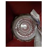 Collection of Vintage Glass and Porcelain Tableware Including Plates, Pitchers, and Decorative Dishes