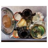 Assorted Vintage Dishes, Tea Pots, Bowls, and Plates Collection
