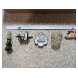 Collection of Vintage Miniature Glassware, Souvenirs, and Novelty Figurines