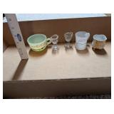 Collection of Vintage Miniature Glassware, Souvenirs, and Novelty Figurines