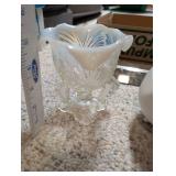 Collection of Vintage Glassware and Porcelain Decorative Pieces