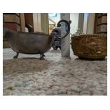 Collection of Vintage Glass and Metal Decor Pieces