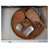 Vintage Assorted Home Decor, Trinkets, and Handy Andy Tool Chest Set