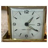 Collection of 4 Vintage Travel Alarm Clocks Westclox and Linden