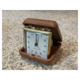 Collection of 4 Vintage Travel Alarm Clocks Westclox and Linden