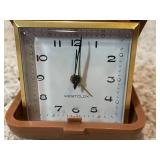 Collection of 4 Vintage Travel Alarm Clocks Westclox and Linden
