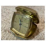 Collection of 4 Vintage Travel Alarm Clocks Westclox and Linden