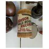 Vintage Collectibles Lot: Vases, Fishing Lures, Edison Record, Mini Clock and More