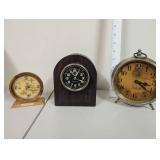 Collection of 3 Vintage Desk and Mantel Clocks
