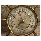 Collection of 4 Vintage Clocks, Thermometers, and Barometer Decor Items