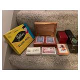 Vintage Card Games Collection with Yahtzee Pads and Cribbage Boards